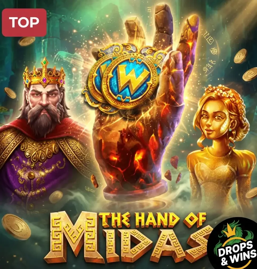 Hand of Midas slot figura regale oro