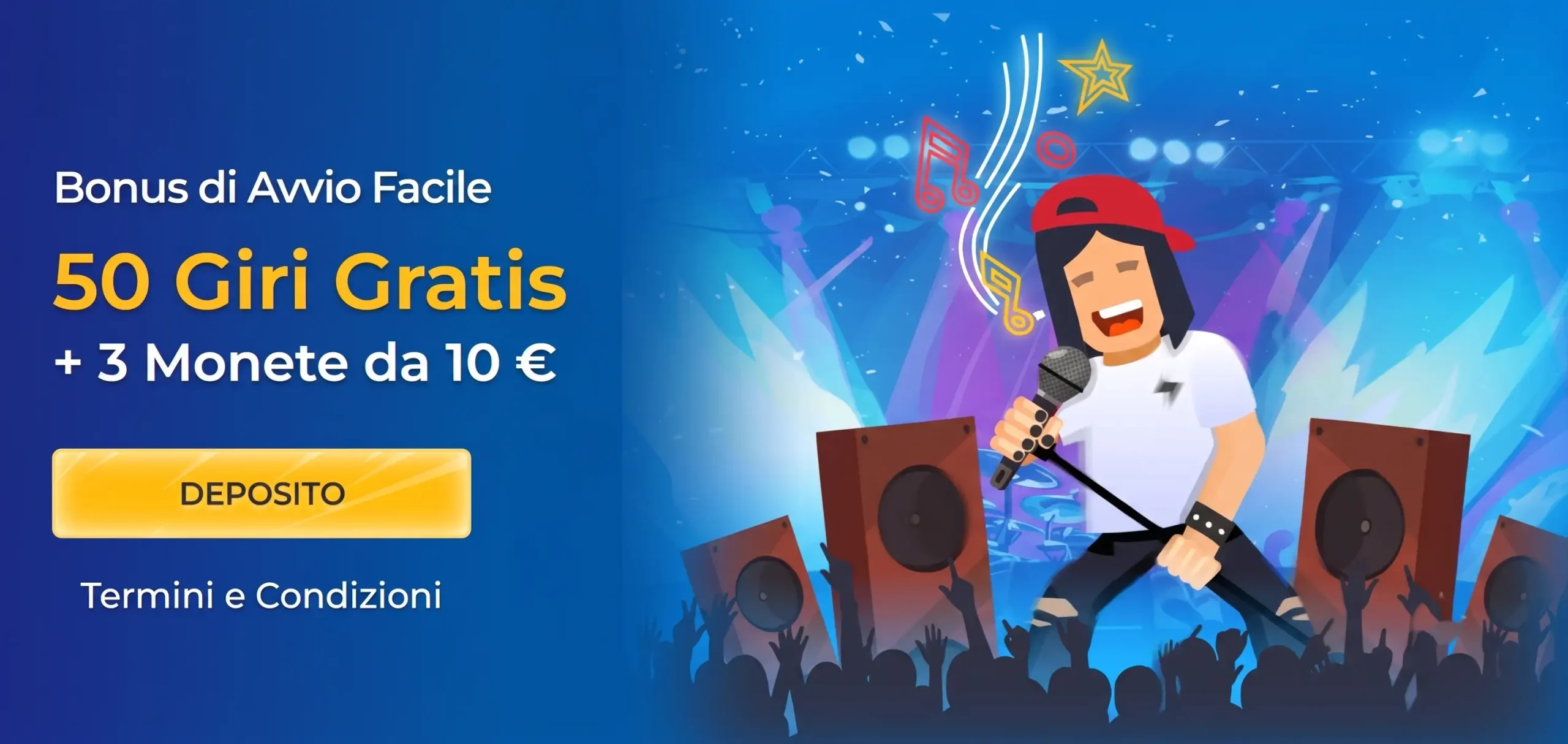 Bonus Avvio Facile 50 giri e monete