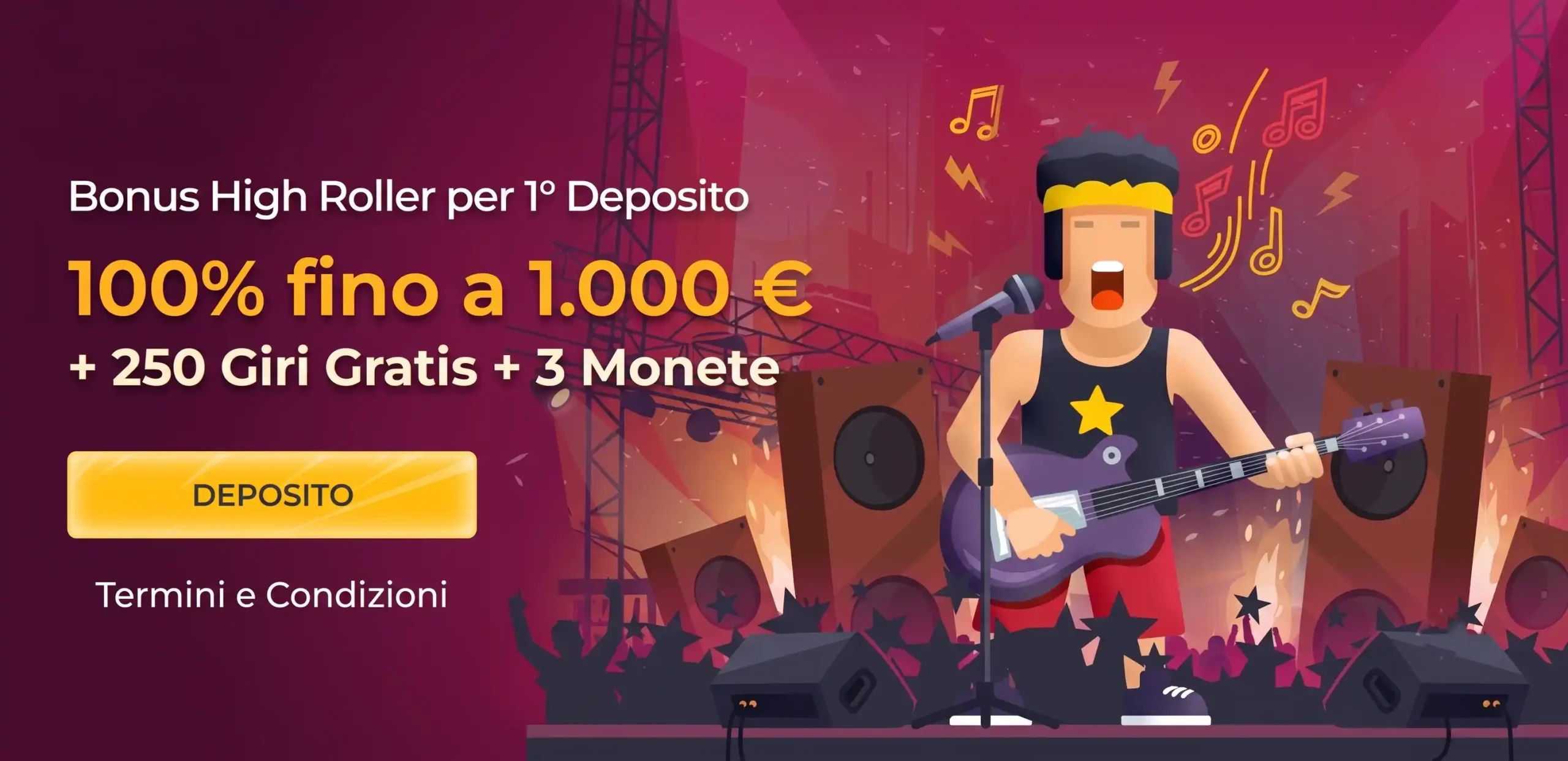 High Roller bonus 100 percento fino 1000